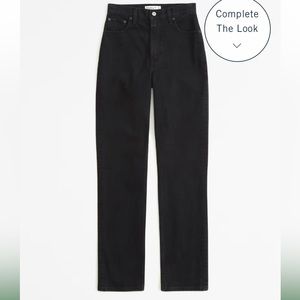 Ultra High Rise 90s Straight Jeans Black Wash